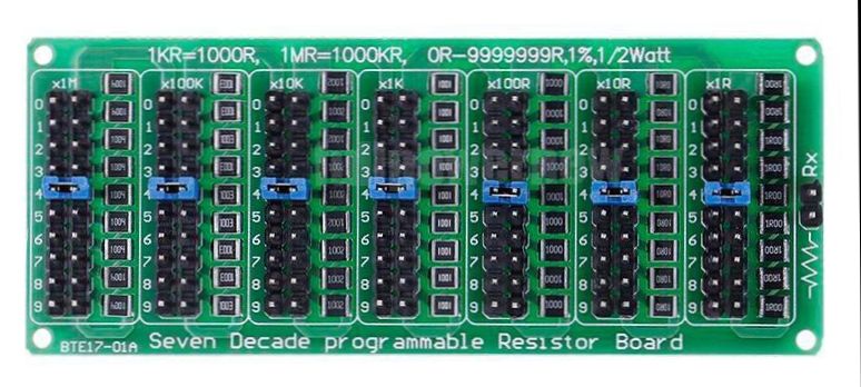 Weerstand programmeer bord 1-9999999 Ohm 0